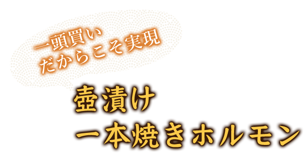 壺漬け一本焼きホルモン